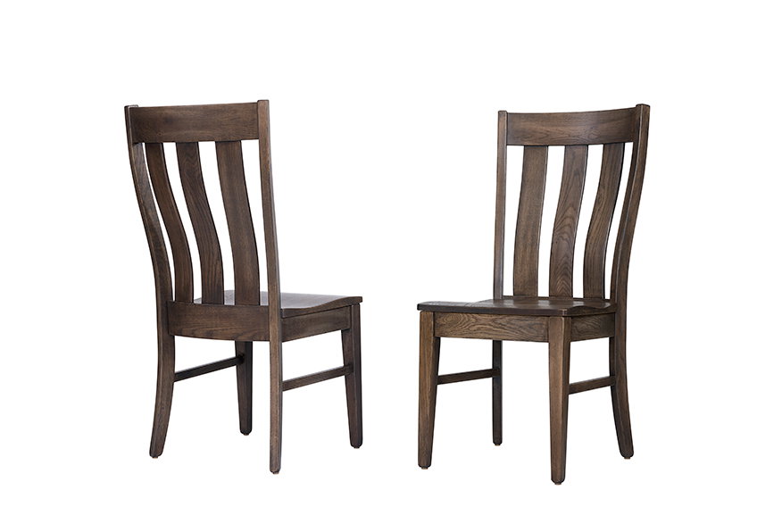 Artisan and Post 753-010 Dovetail Vertical Slat Chair Aged Grey Finish