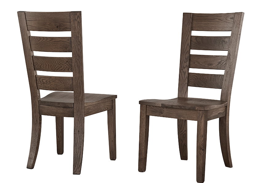 Artisan and Post 753-020 Dovetail Horizontal Slat Side Chair Aged Grey Finish