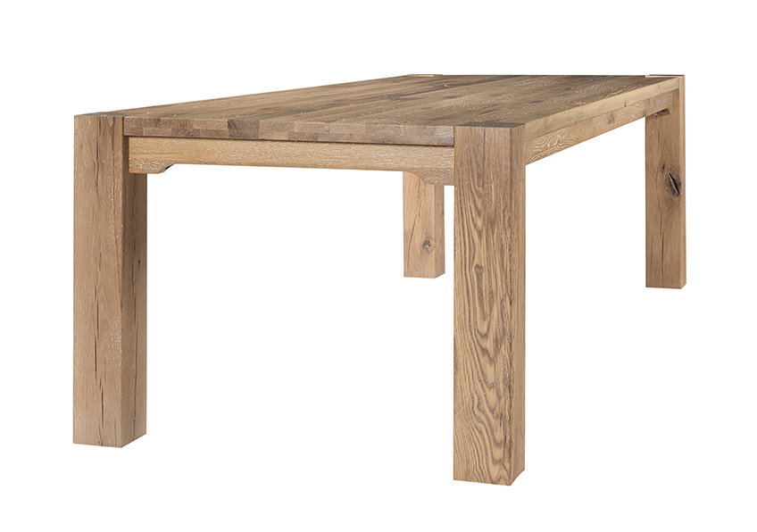 Artisan and Post 755-000-100 Dovetail 76 Inch Gathering Dining Table Bleached White Finish