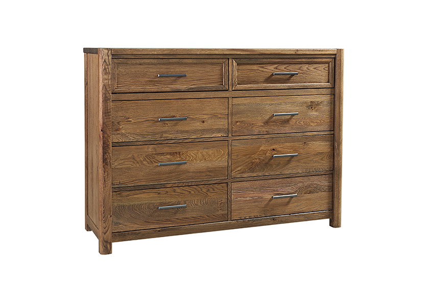 Vaughan Bassett 790-003 Crafted Oak 8 Drawer Dresser Natural Finish