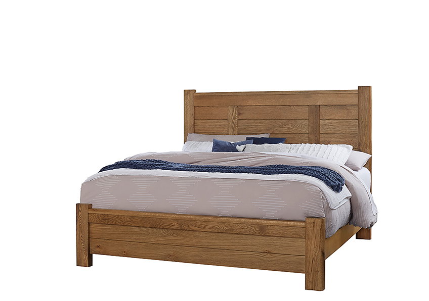 Vaughan Bassett 790-558-855-922 Crafted Oak Ben's Queen Poster Bed Natural Finish