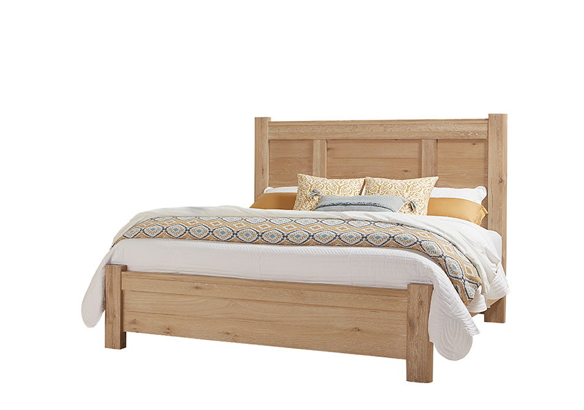 Vaughan Bassett 795-558-855-922 Crafted Oak Ben's Queen Poster Bed Bleached White Finish