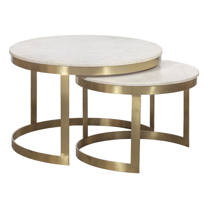 Fairfield Furniture 8146-12 Sundries Stone Inlay Nesting Cocktail