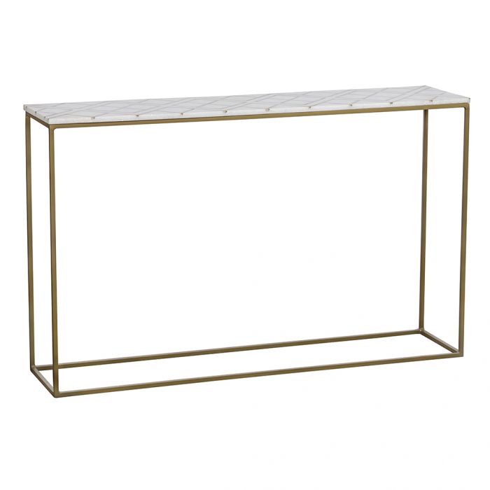 Fairfield Furniture 8147-96 Soulful Textures Argyle Inlay Stone Console Table