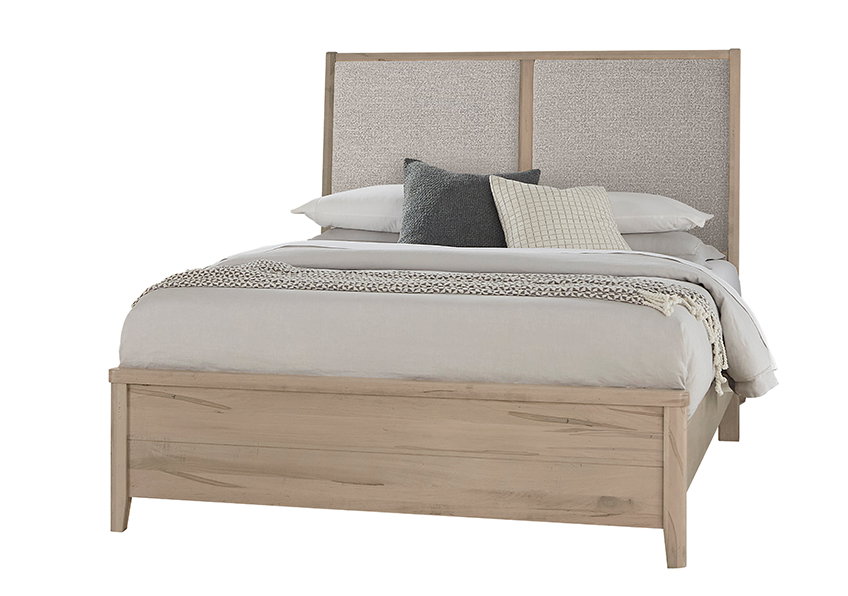 Vaughan Bassett 821-551-155-052-922 Woodbridge Queen Upholstered Bed Grey Fabric Shadow Grey Finish