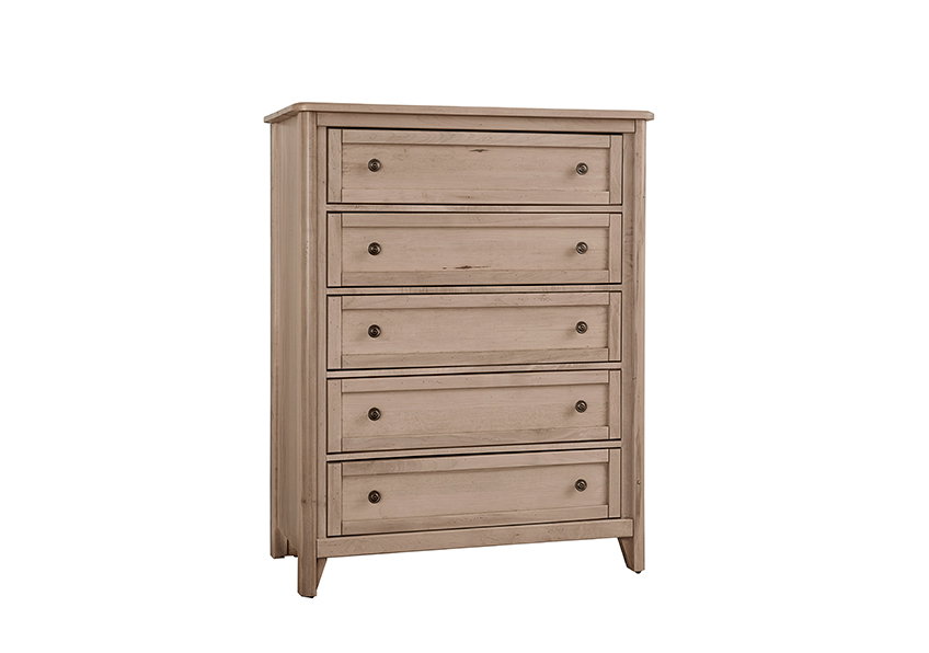 Vaughan Bassett 822-115 Woodbridge 5 Drawer Chest Clear Maple Finish