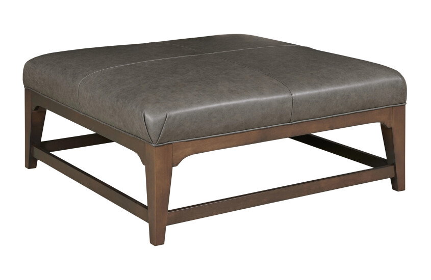 Kincaid Furniture UPH-150-03L Jamison Square Cocktail Ottoman Leather