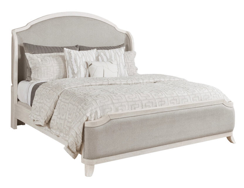 American Drew Furniture 266-318R Harmony Carlyn Cal King Upholstered Bed Complete