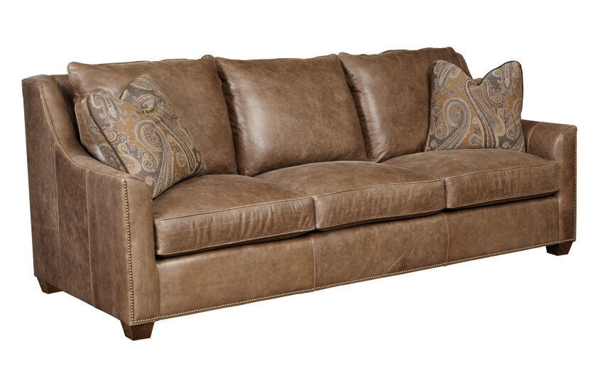 Kincaid Furniture UPH-303-77L Edison Grande Sofa  3 Over 3 Leather