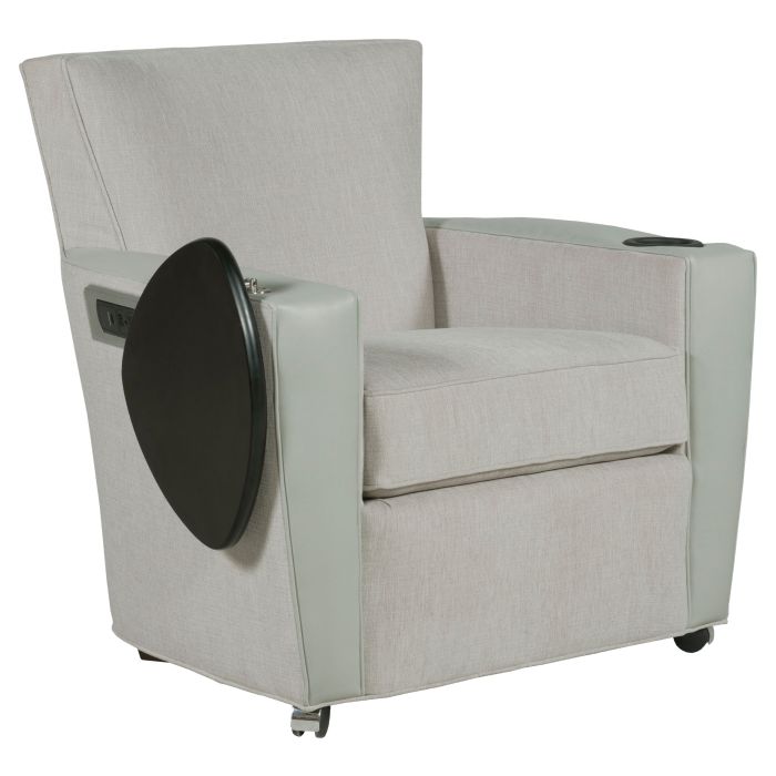 Fairfield Furniture C-7453-U2 Payton Lounge Chair with Casters, Tablet, Charging Station, Cupholder