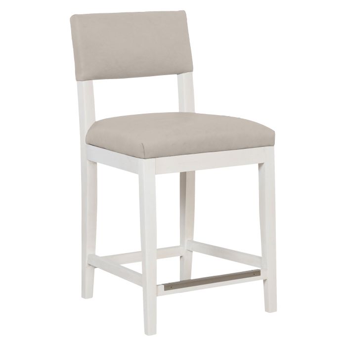 Fairfield Furniture L-1300-C7-L Silas Armless Counter Stool, Leather, Linen Finish Fairfield Furniture L-1300-C7-L Silas Armless Counter Stool, Leather, Linen Finish