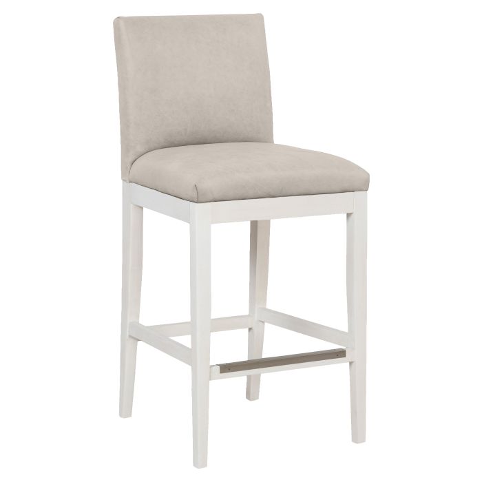 Fairfield Furniture L-1301-07-L Nova Armless Bar Stool, Leather, Linen Finish