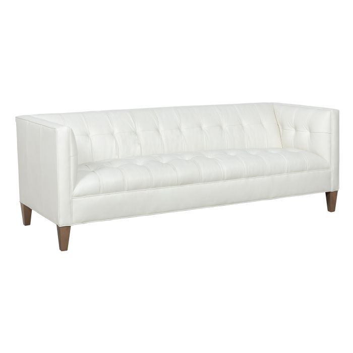 Fairfield Furniture L-2101-50 Dominique Sofa, Hand Tufted, Leather