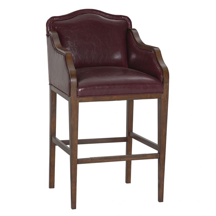 Fairfield Furniture L-4605-06-P BD Collection For Fairfield Anderson Arm Bar Stool with Pull