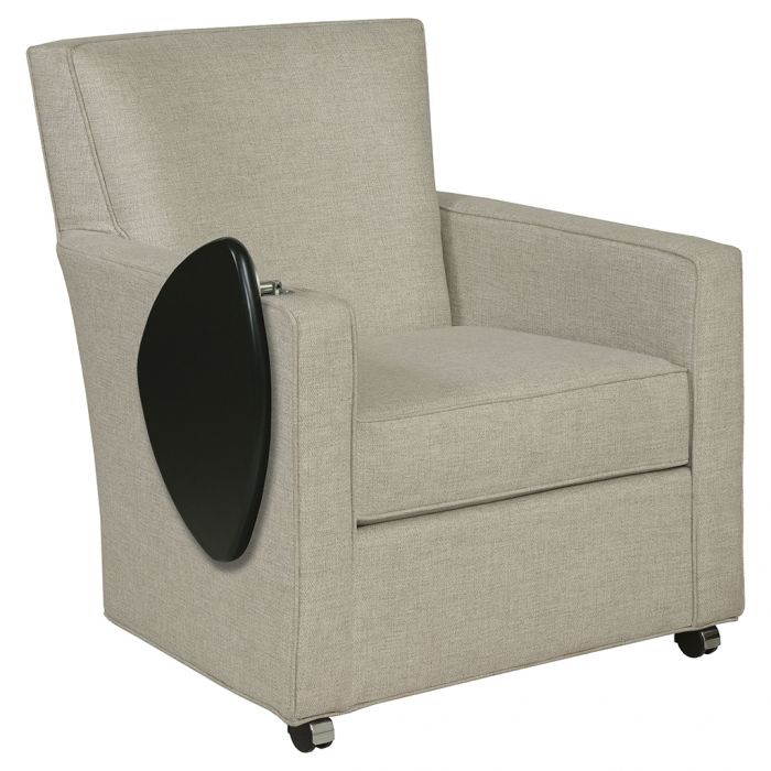 Fairfield Furniture S-7433-T2 Craven Lounge Chair with Folding Tablet & Front Casters