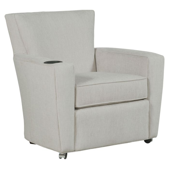 Fairfield Furniture S-7453-A2 Payton Lounge Chair with Front Casters, Cupholder