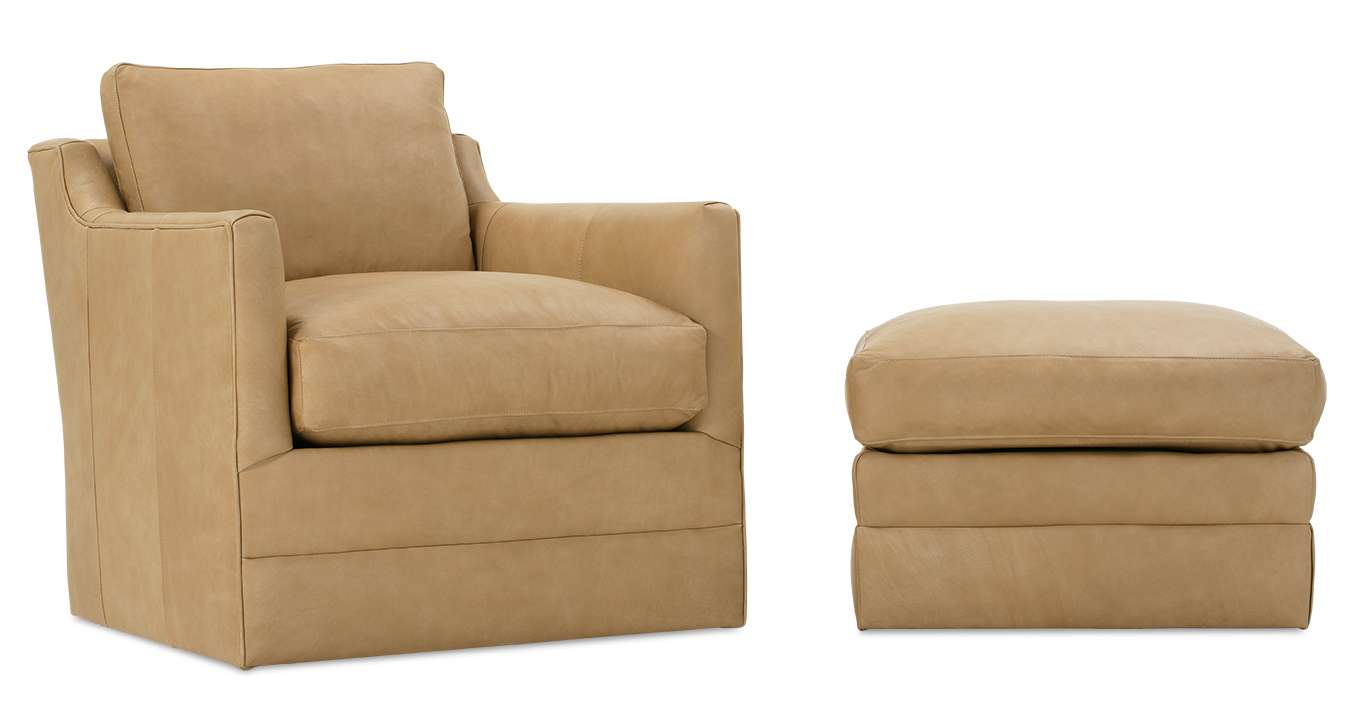 Rowe Furniture MADELINE-L-016 Madeline Leather Swivel Chair Rowe Furniture MADELINE-L-016 Madeline Leather Swivel Chair