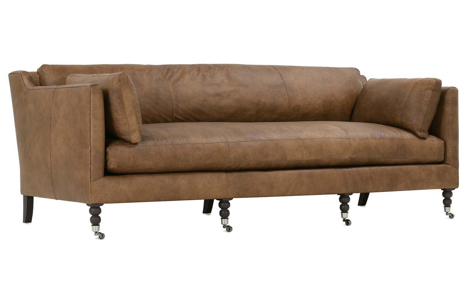 Rowe Furniture MADELINE-L-033-94 Madeline 90 Inch Express Cocoa Leather Sofa Rowe Furniture MADELINE-L-033-94 Madeline 90 Inch Express Cocoa Leather Sofa