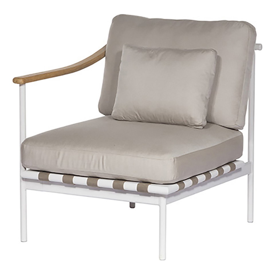 Barlow Tyrie 1AROMD1TZ.02 Around Deep Seating Single Teak Left Arm