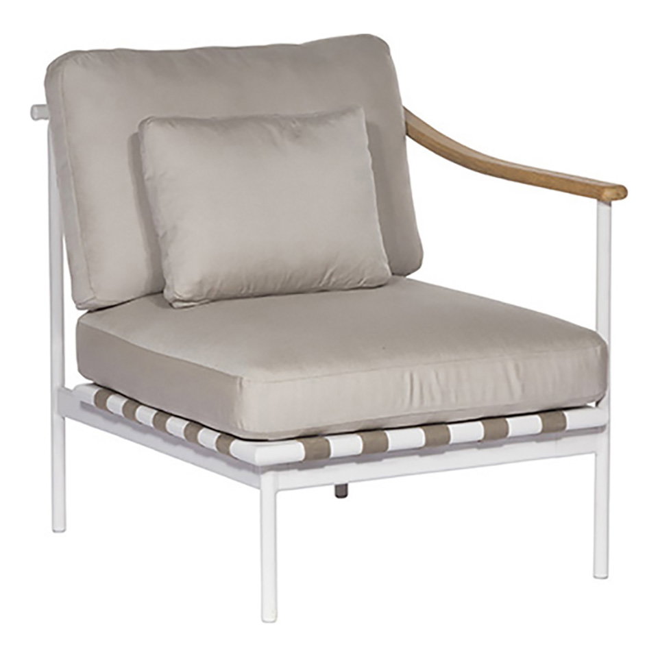 Barlow Tyrie 1AROMD1ZT.02 Around Deep Seating Single Teak Right Arm