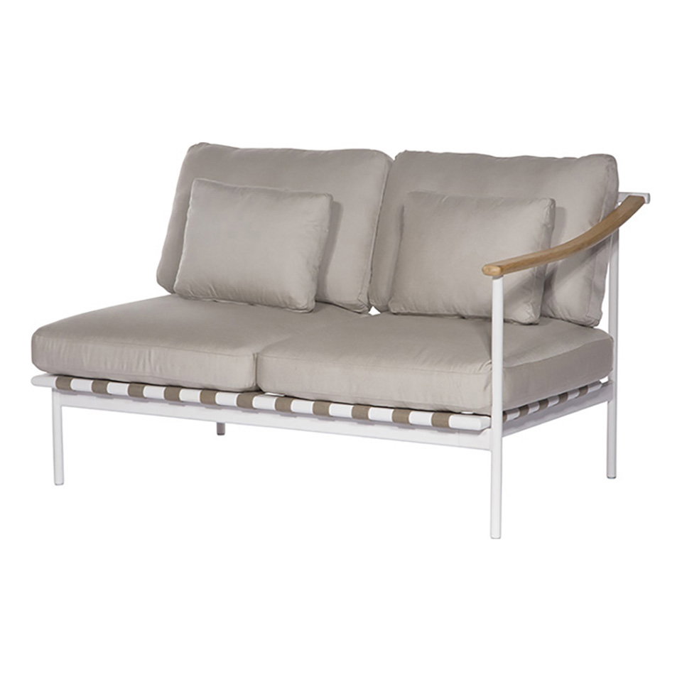 Barlow Tyrie 1AROMD2ZT.02 Around Deep Seating Double Teak Right Arm