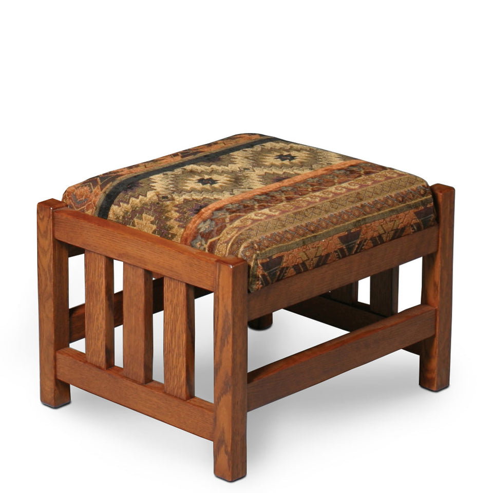 Simply Amish AJBAFS-F Morris Ottoman w/ Fabric Cushions