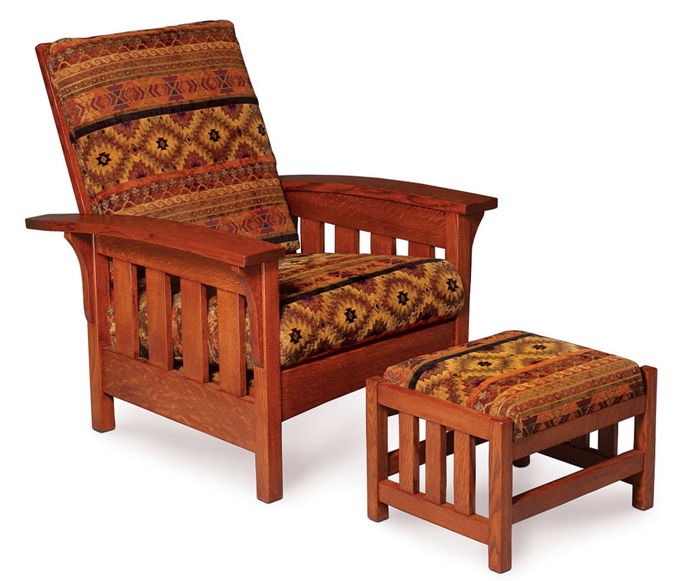 Simply Amish AJBAMC-L Morris Chair w/ Leather Cushions