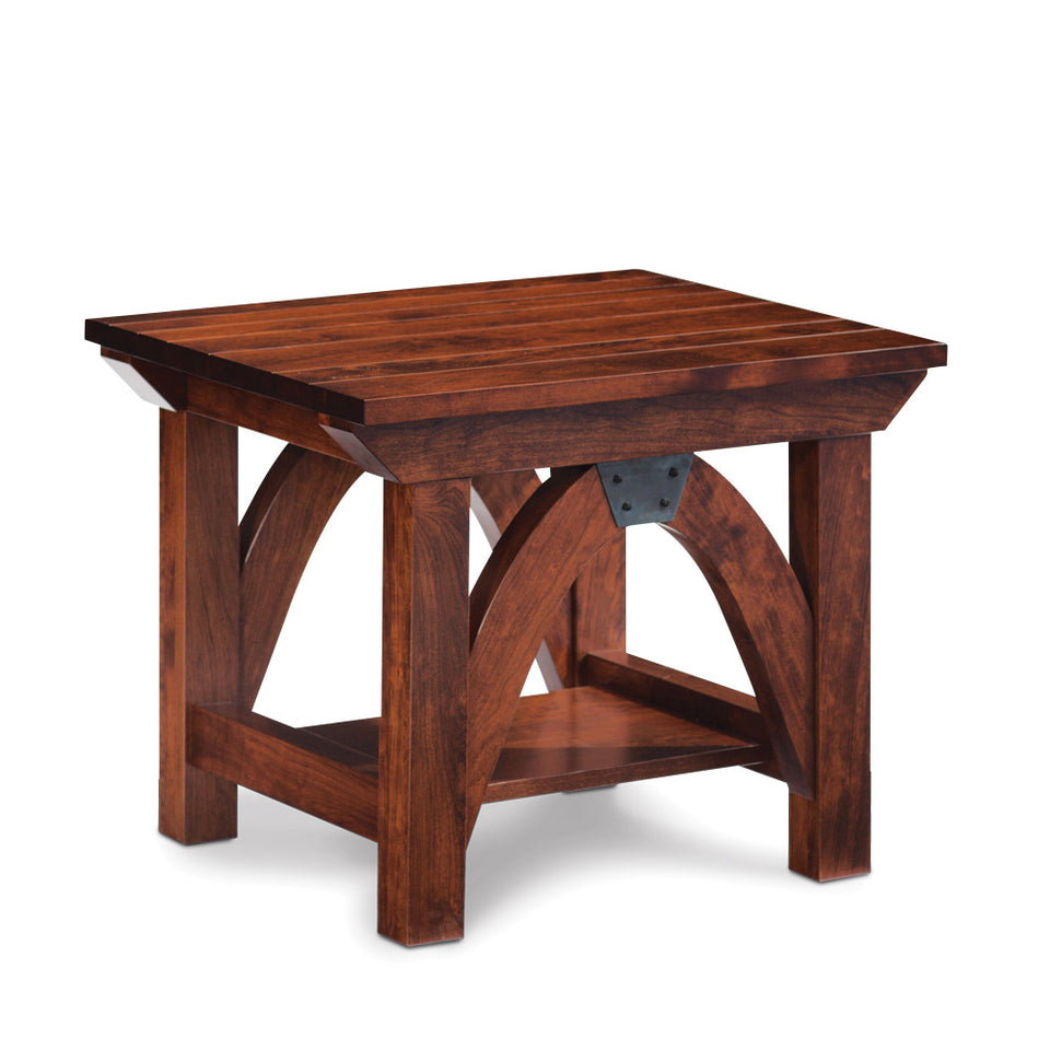 Simply Amish LOTRB-06A0 B&O Railroad Trestle Bridge End Table, 22"