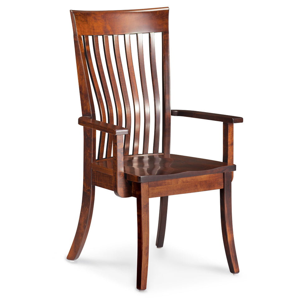 Simply Amish CCLIIA-L Loft II Arm Chair w/ Leather Cushion Seat