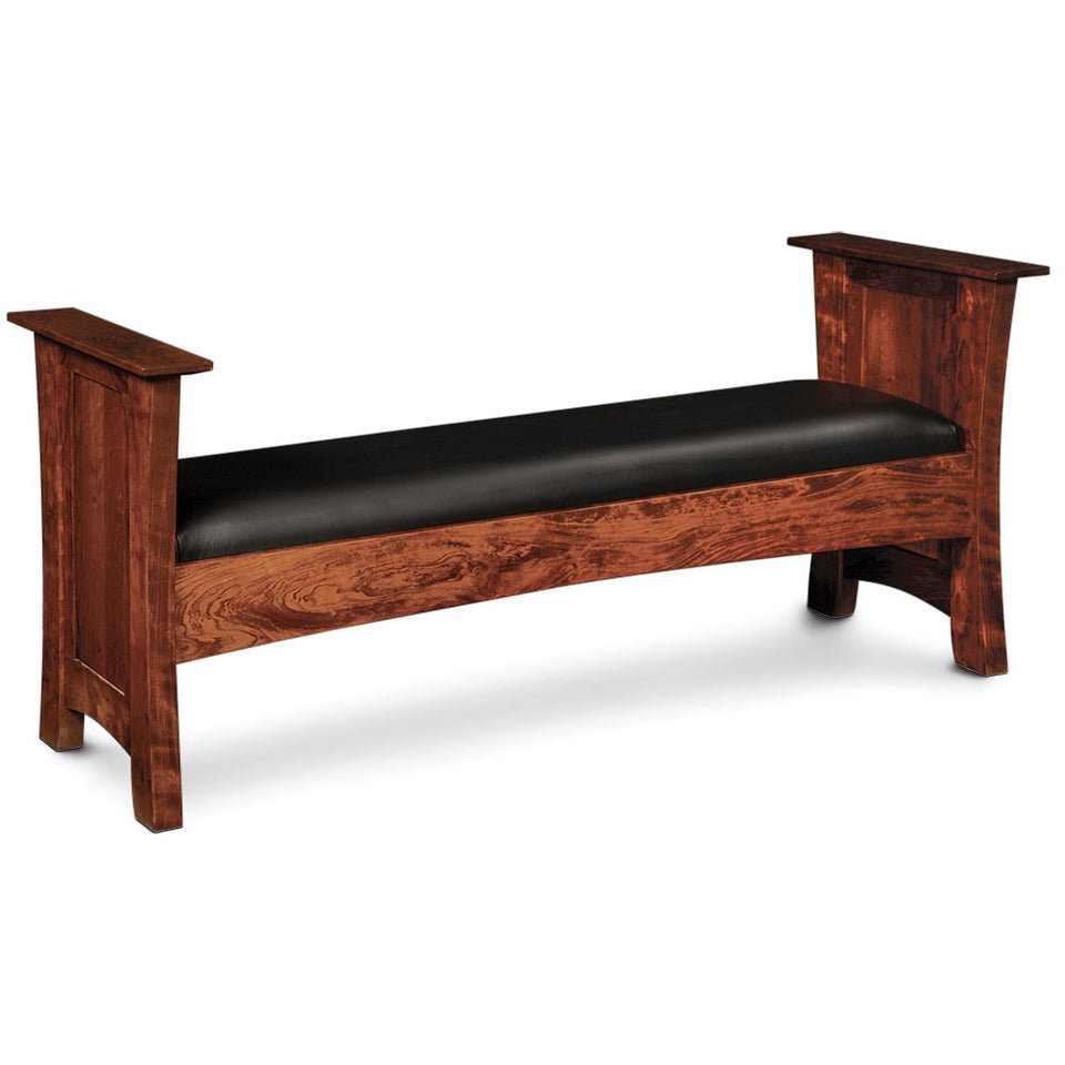 Simply Amish DCSFL60-L Loft Santa Fe Bench w/ Leather Cushion Seat Simply Amish DCSFL60-L Loft Santa Fe Bench w/ Leather Cushion Seat
