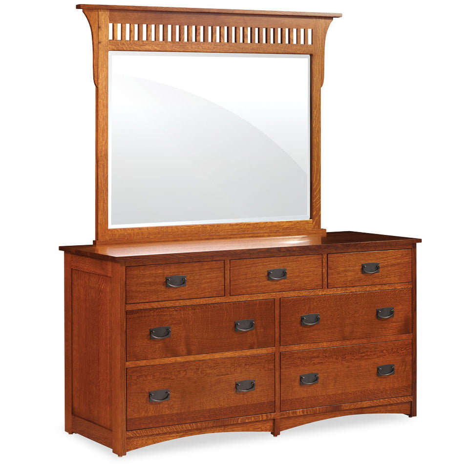Simply Amish EC22070-7 Prairie Mission 7-Drawer Dresser, 71.5"