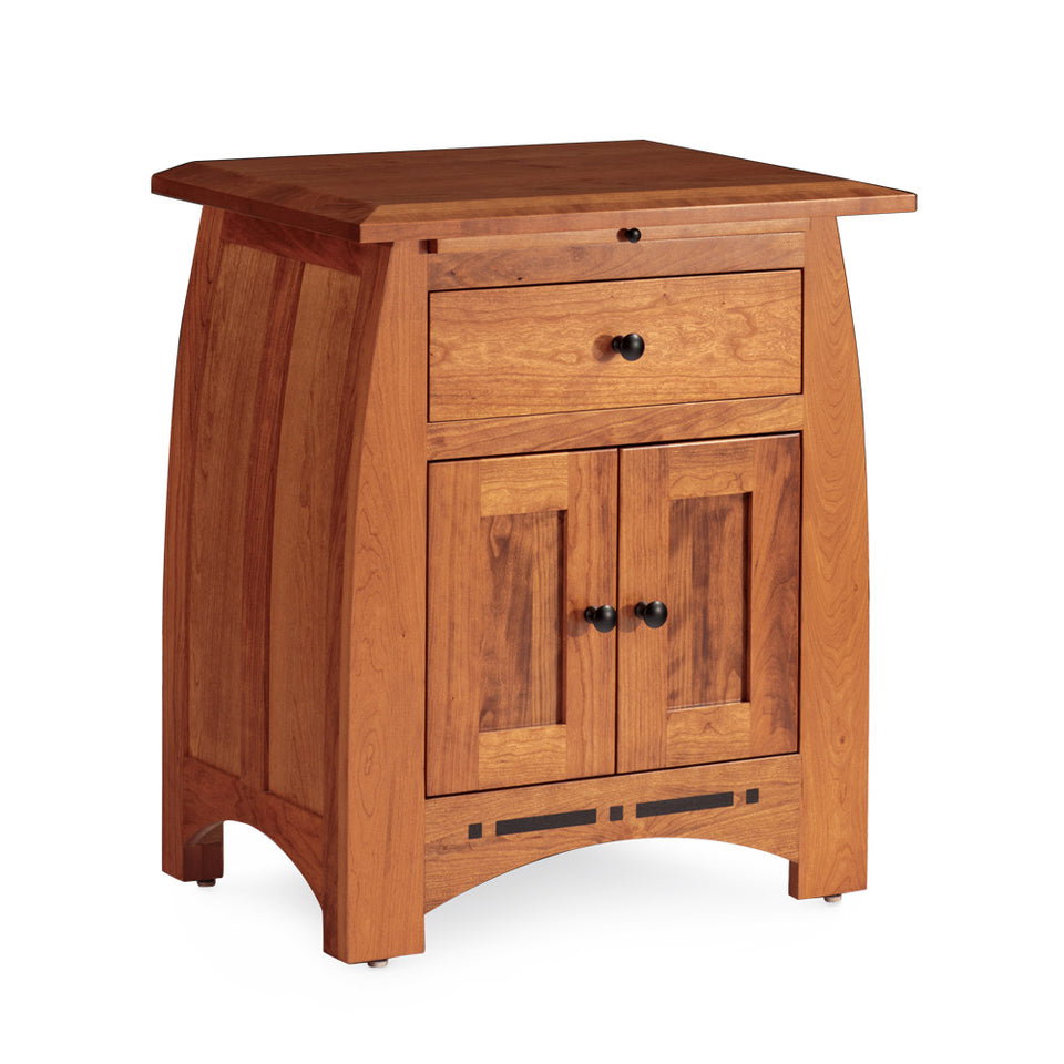 Simply Amish ECA115NS Aspen Nightstand with Doors and Inlay