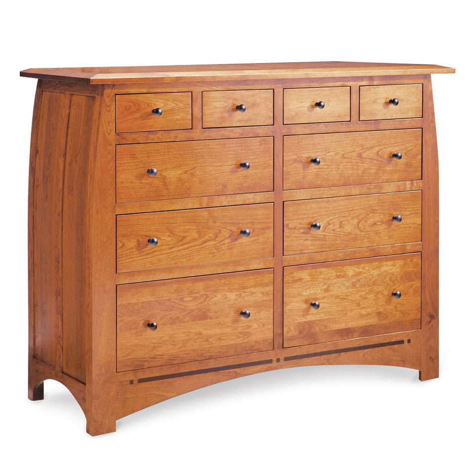 Simply Amish ECA24510B Aspen 10-Drawer Bureau with Inlay