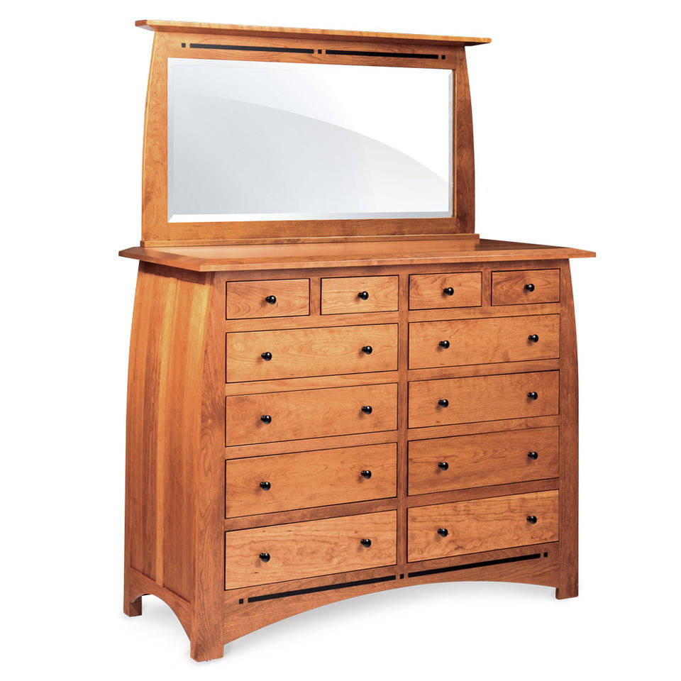 Simply Amish ECA24512B Aspen 12- Drawer Bureau with Inlay