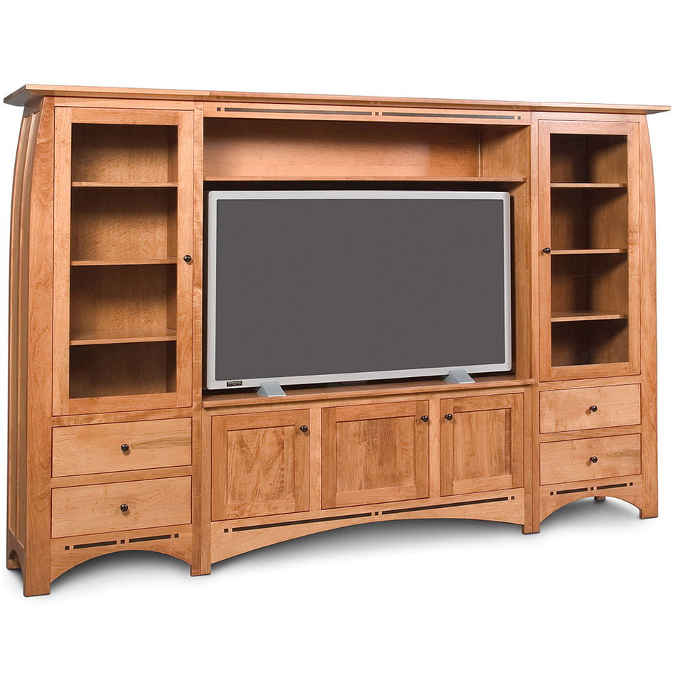Simply Amish ECA765EC Aspen Wall Unit Entertainment Center with Inlay