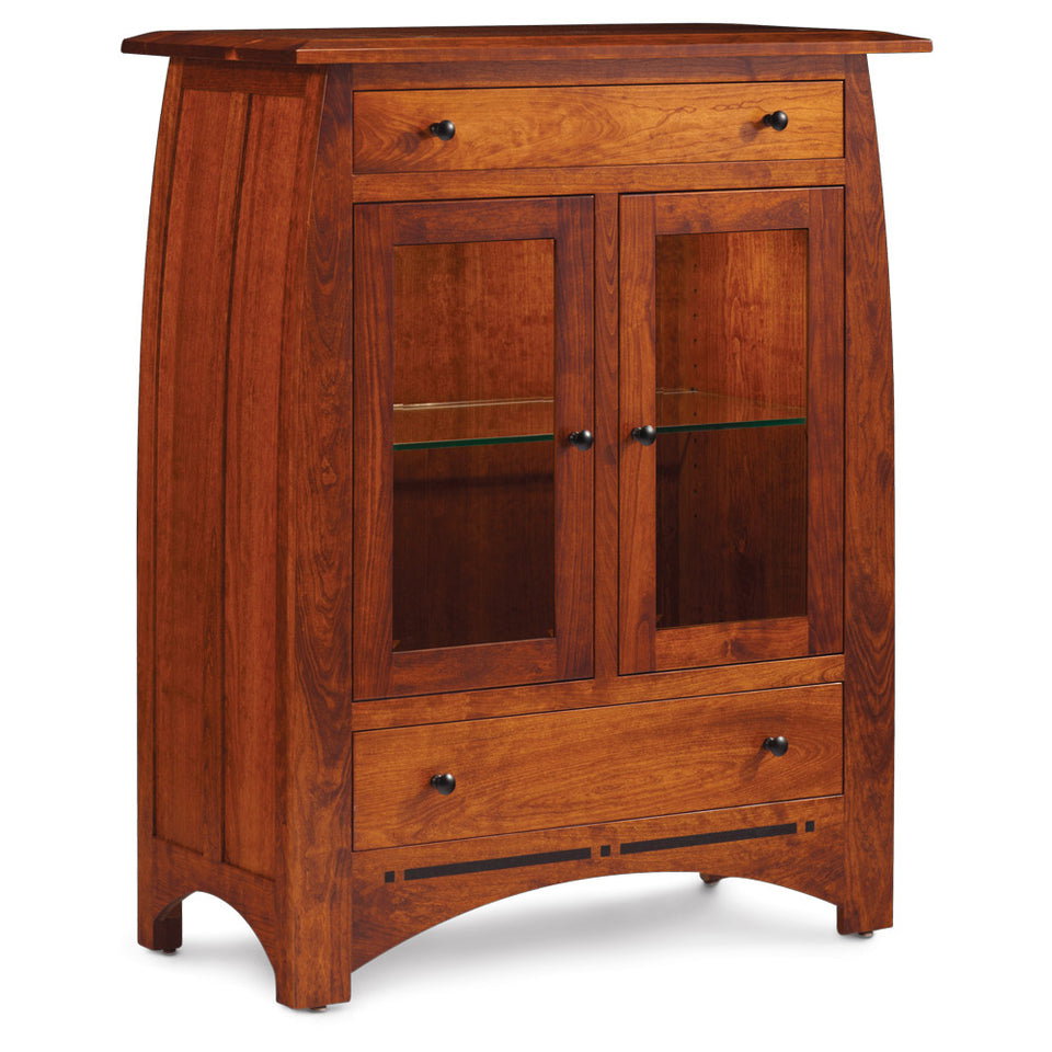 Simply Amish ECADC2G Aspen 2-Door Dining Cabinet With Inlay