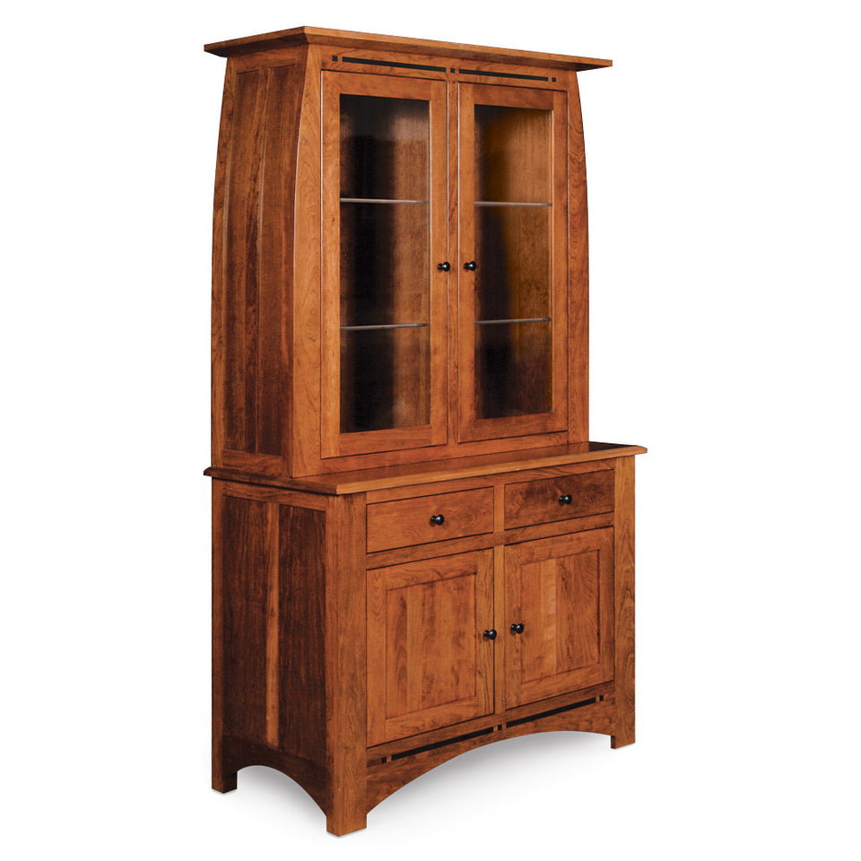 Simply Amish ESASP-J06/ESASP-C02B Aspen Closed Hutch with Inlay, Medium