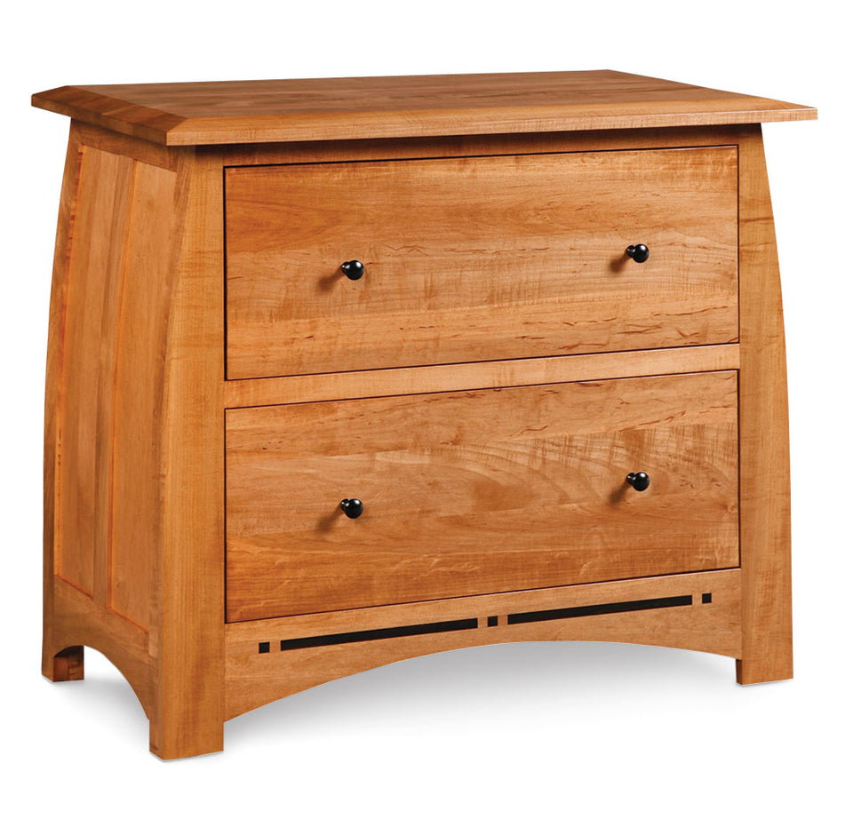 Simply Amish ECALFC2D Aspen Lateral File Cabinet with Inlay