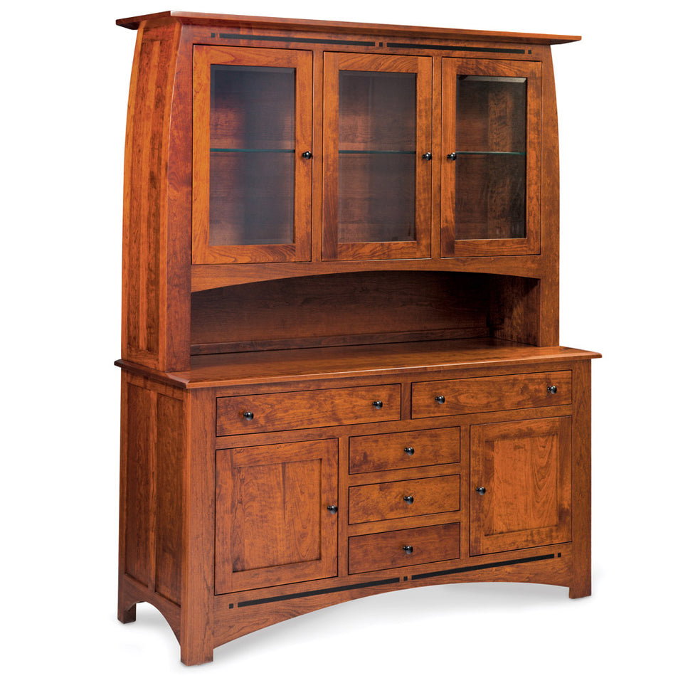 Simply Amish ESASP-K07/ESASP-C03E Aspen Open Hutch with Inlay, Large Simply Amish ESASP-K07/ESASP-C03E Aspen Open Hutch with Inlay, Large