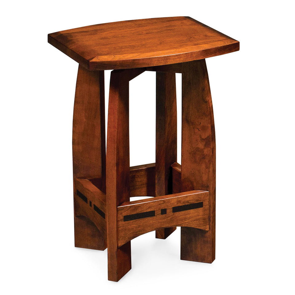 Simply Amish ECASP-06B-W Aspen Swivel Barstool with Inlay, No Back Simply Amish ECASP-06B-W Aspen Swivel Barstool with Inlay, No Back