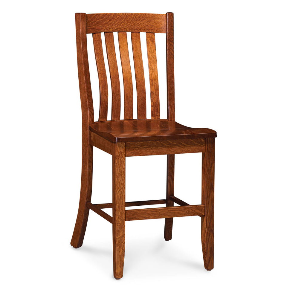 Simply Amish ECBRD-04C-L Bradford Stationary Barstool, 24" Seat Height