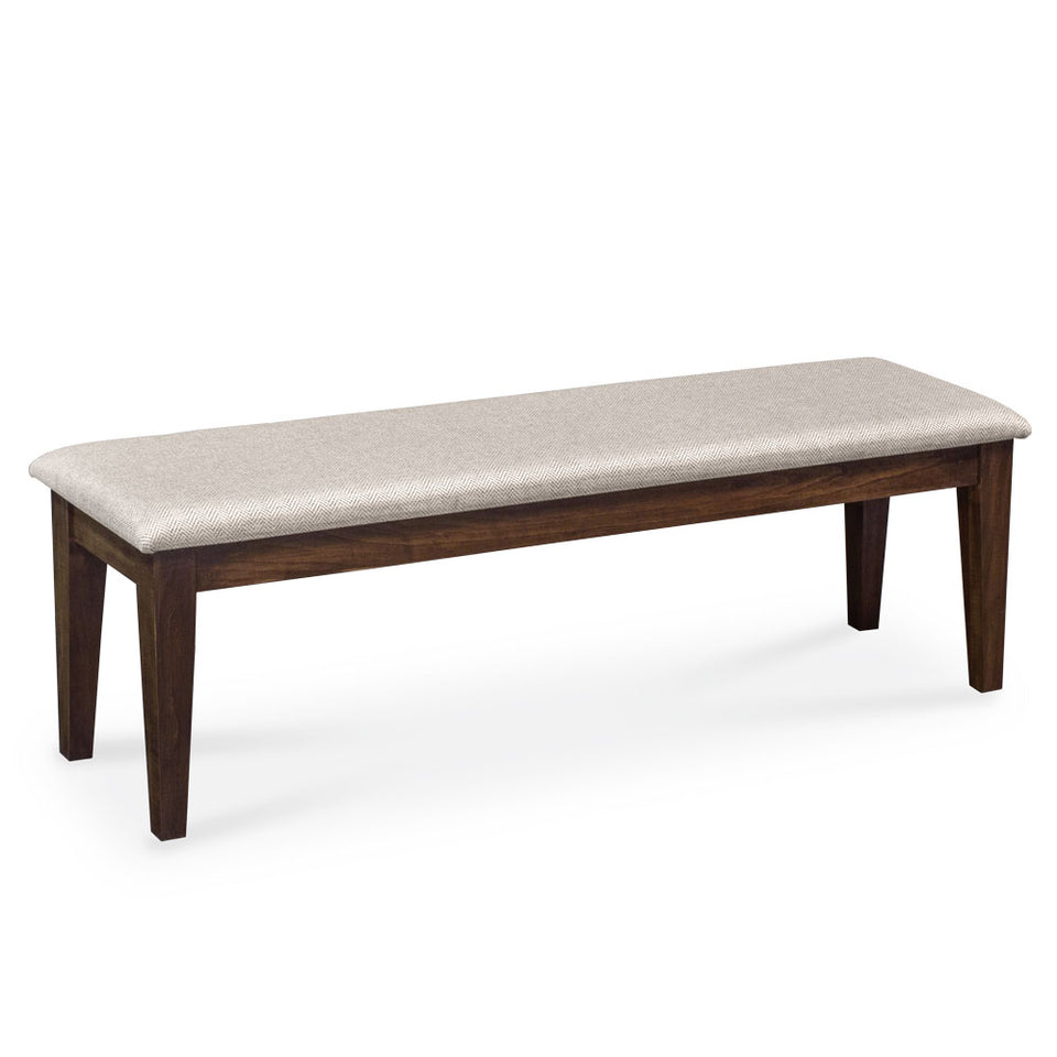Simply Amish ECCLR-19H-L Claire Bench, 54"w, Leather Cushion Seat