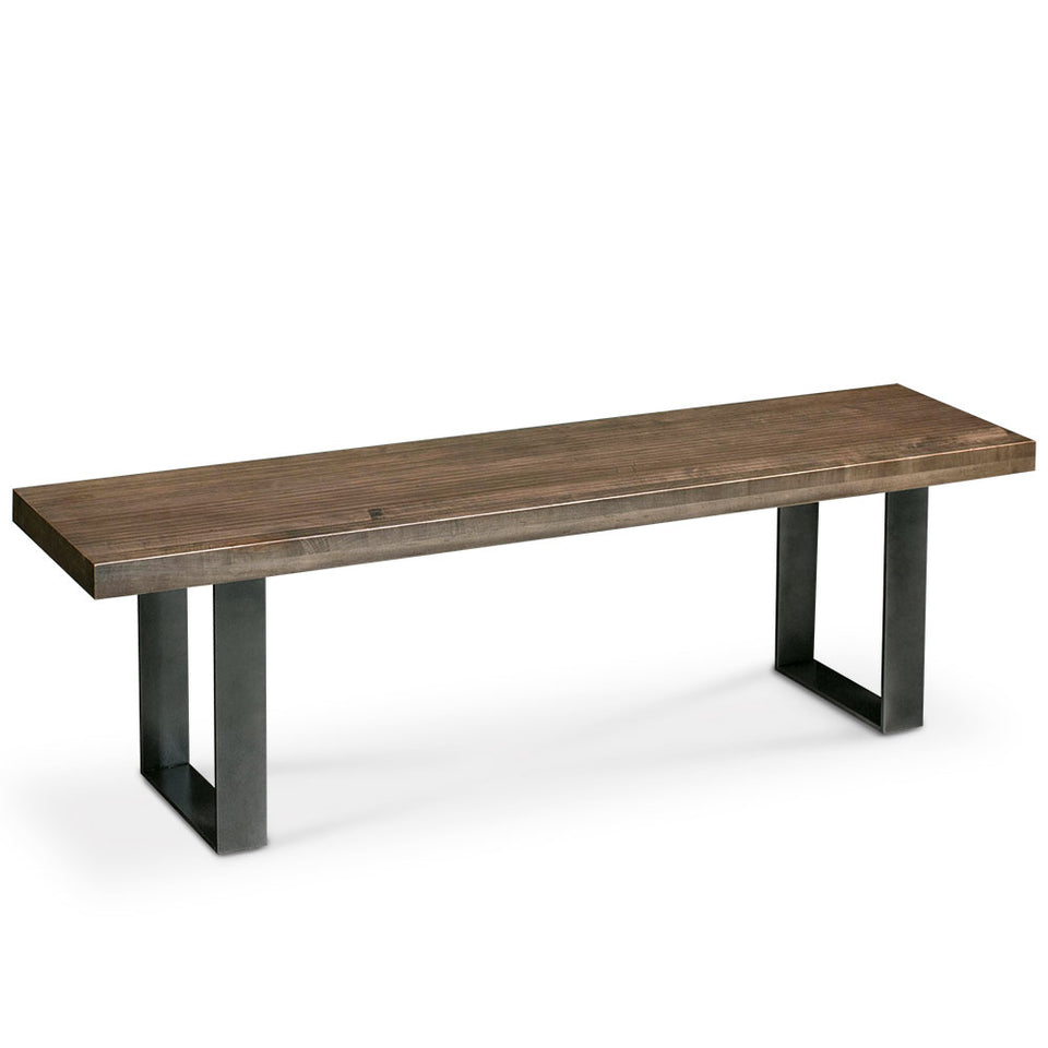 Simply Amish ECIRN-17F-W-C Ironwood Bench, 84″ w/ Gunmetal Base
