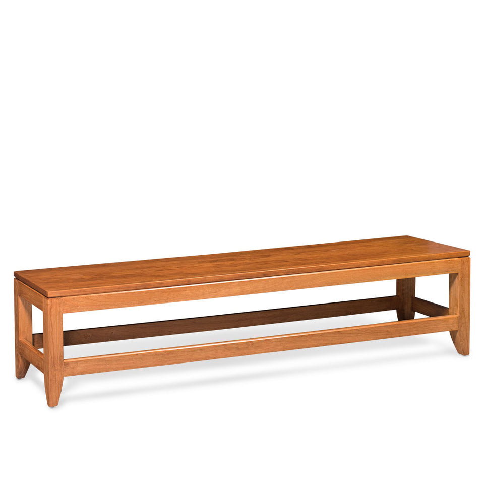 Simply Amish ECJUS-12C-L Justine Dining Bench, 60″ w/ Leather Cushion Seat