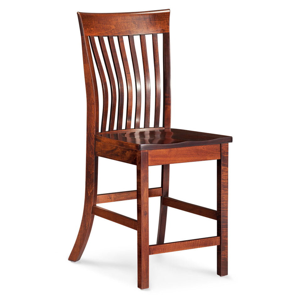 Simply Amish ECLO2-04B-L Loft II Stationary Barstool, 30" Seat Height