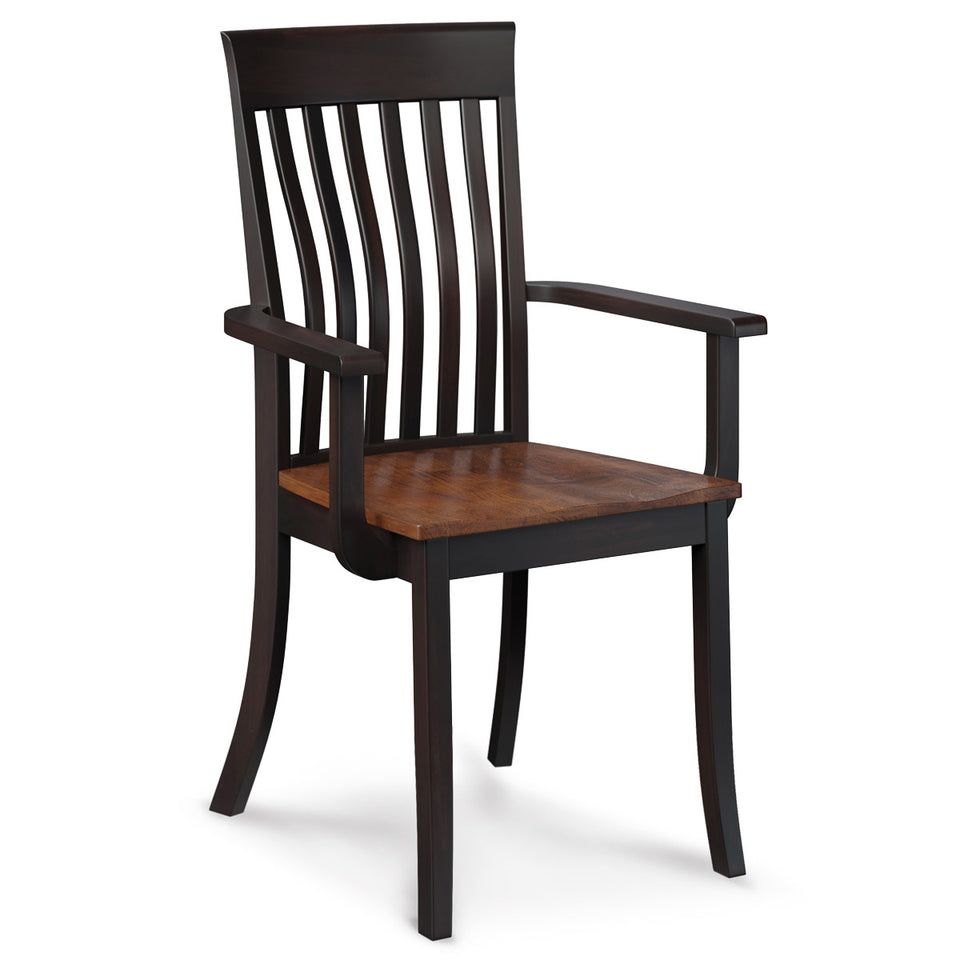 Simply Amish ECLO3-01A-L Loft III Arm Chair w/ Leather Cushion Seat