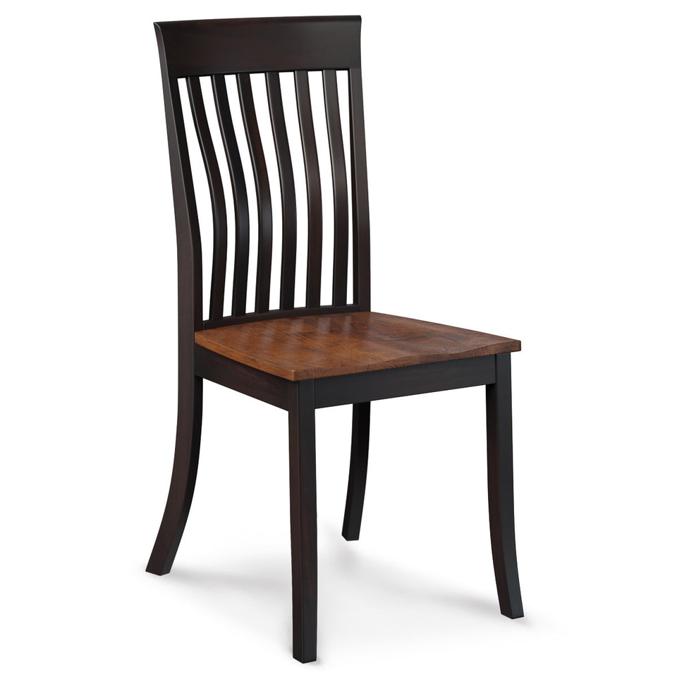 Simply Amish ECLO3-02A-W Loft III Side Chair w/ Wood Seat