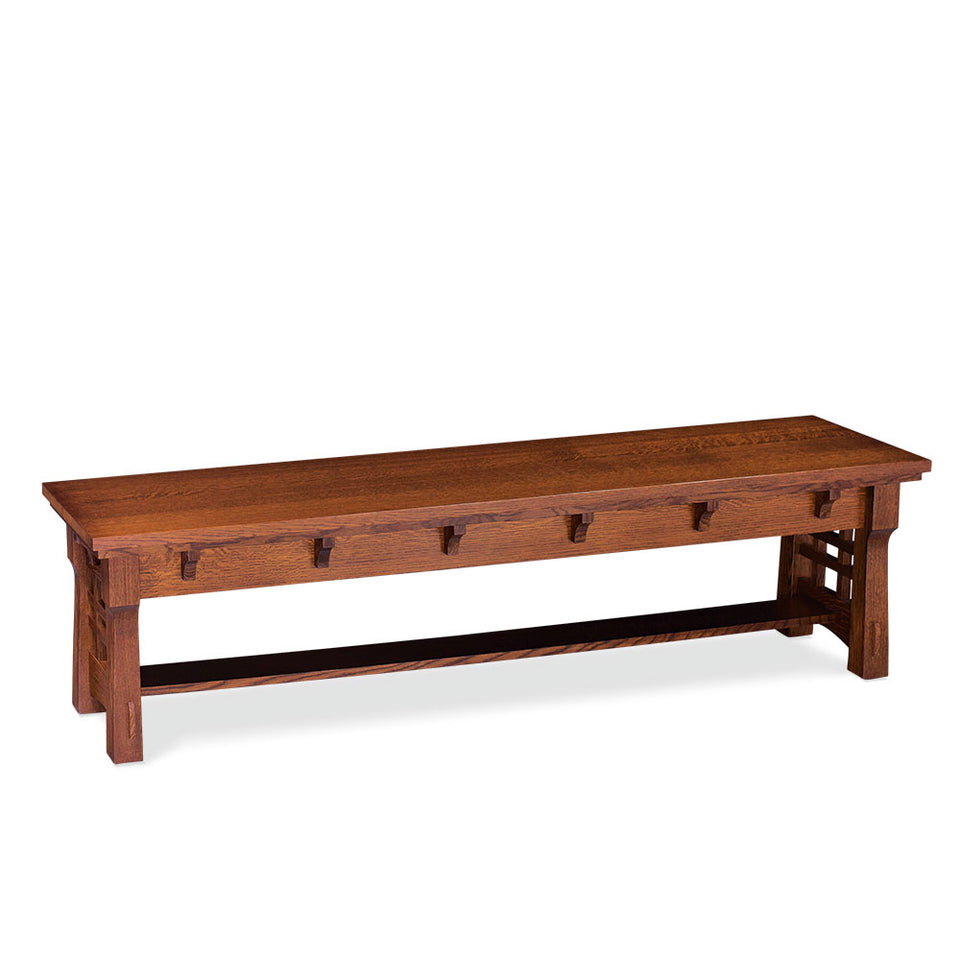 Simply Amish ECMRY-12D-L MaKayla Dining Bench, 72" w/ Leather Cushion Seat