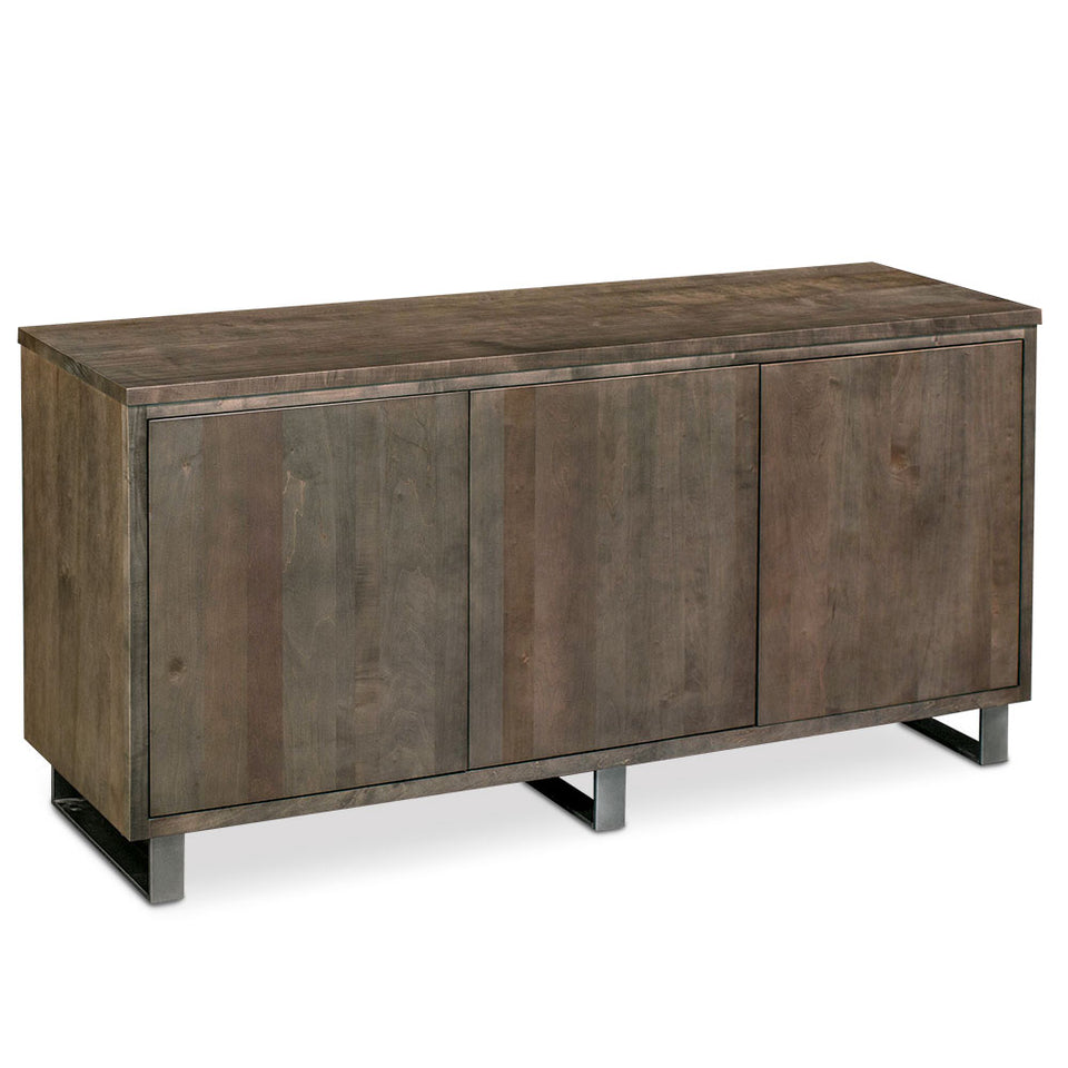 Simply Amish ESIRN-H27C-C Ironwood Credenza 60" w/ Gunmetal Base Simply Amish ESIRN-H27C-C Ironwood Credenza 60" w/ Gunmetal Base