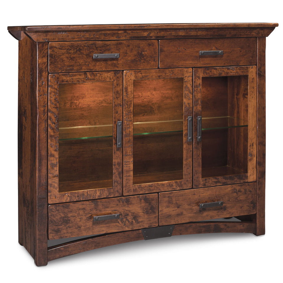 Simply Amish ESTRB-E14- B&O Railroad Trestle Bridge 3-Door Dining Cabinet